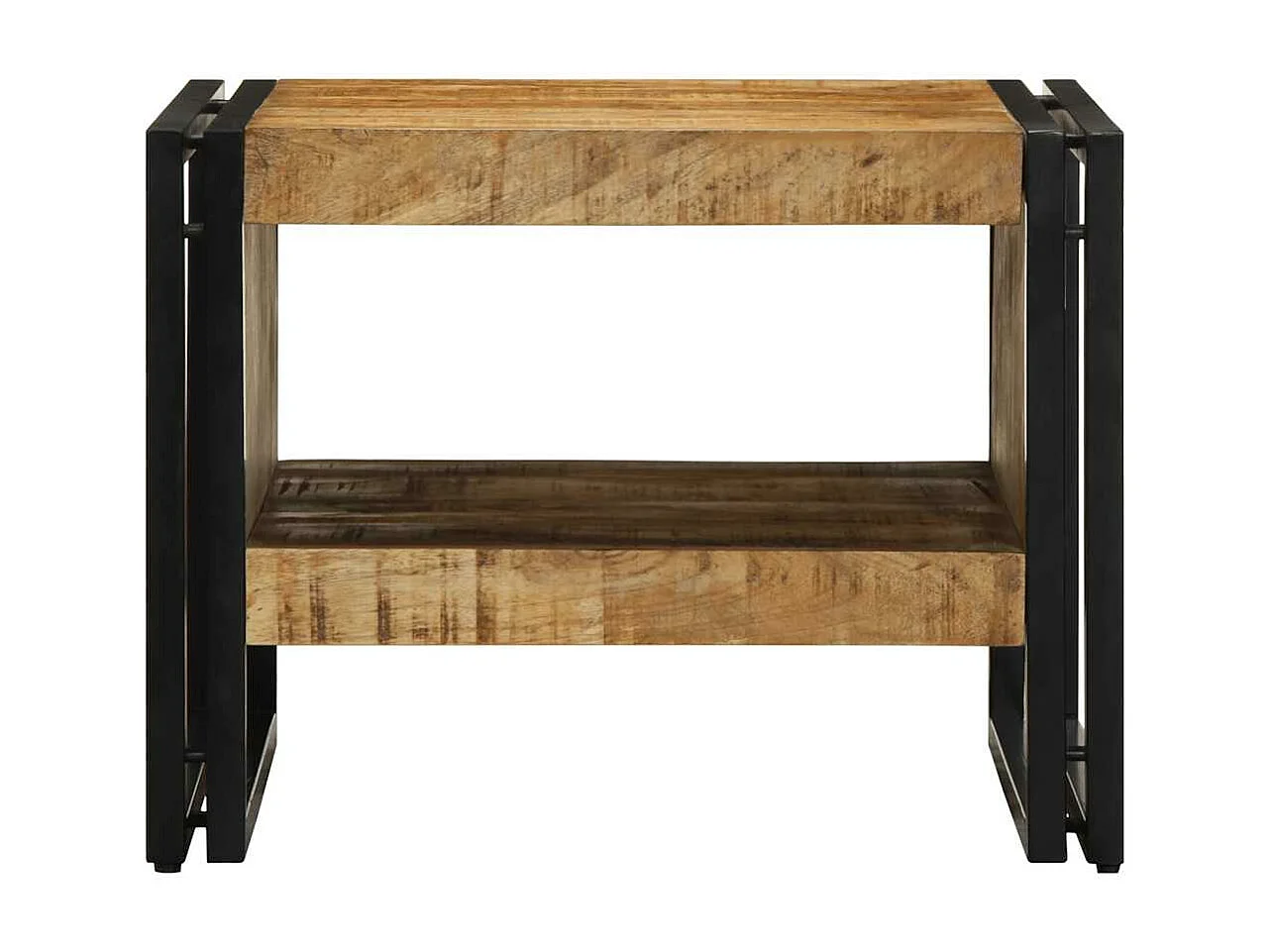 Table basse 50x50x38 cm bois de manguier massif brut