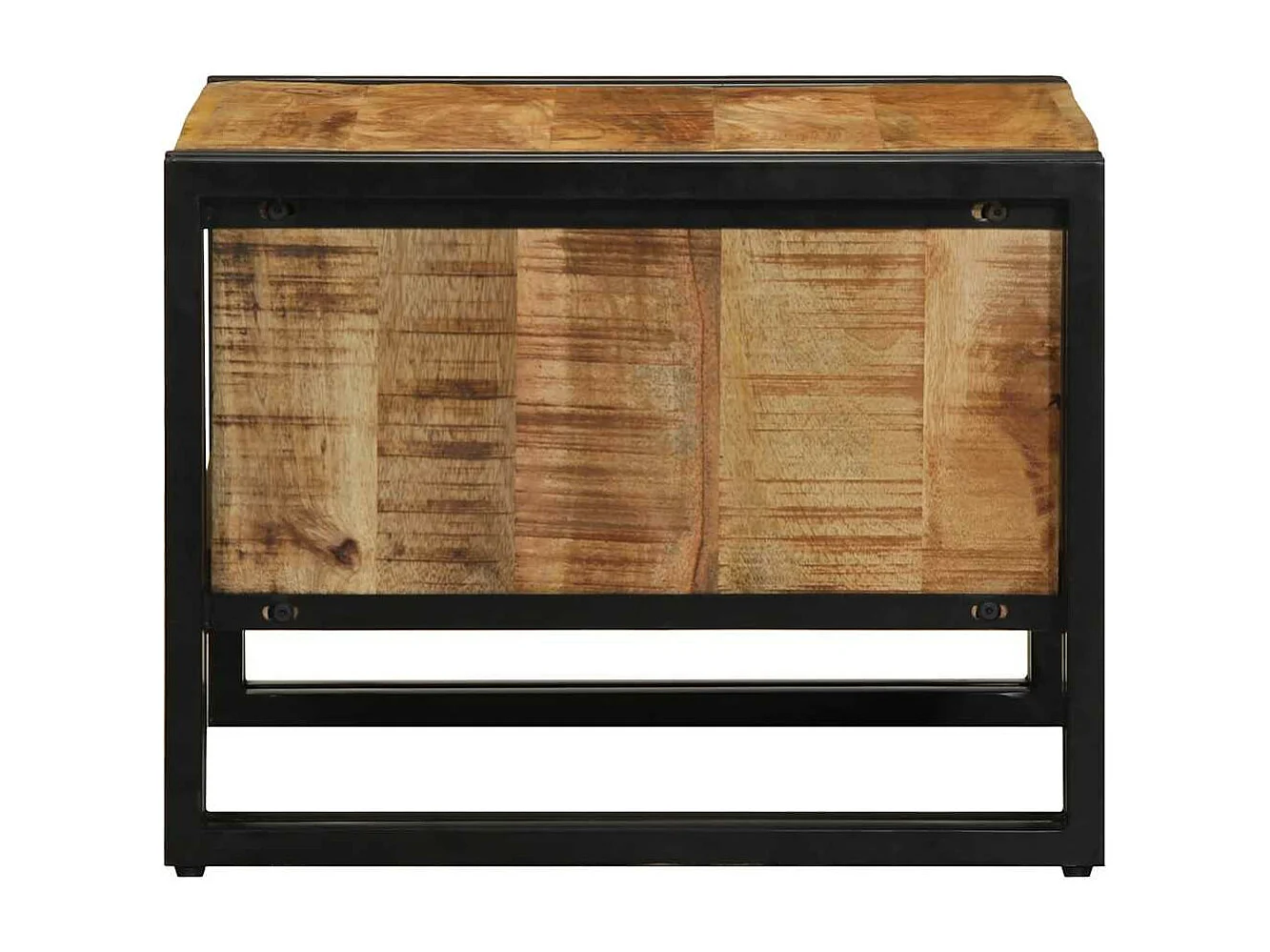 Table basse 50x50x38 cm bois de manguier massif brut