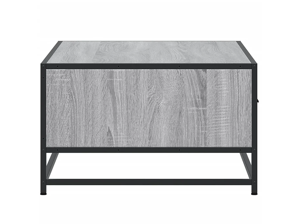 Salontafel 90x57x35 cm bewerkt hout en metaal grijs sonoma