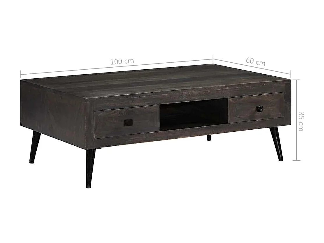 Couchtisch Massivholz Mango 100x60x35 cm