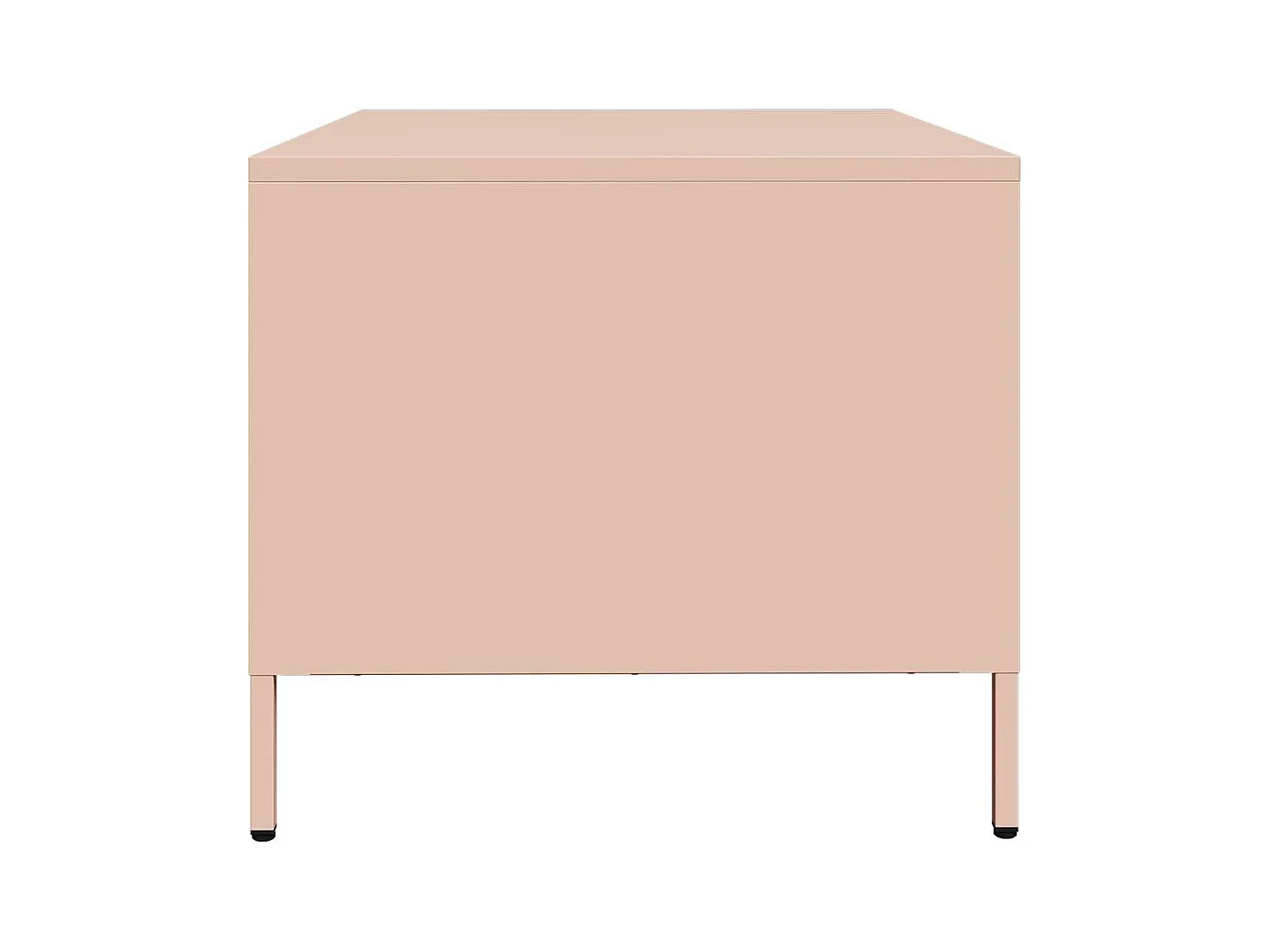 Table basse rose 101,5x50x43,5 cm acier laminé à froid