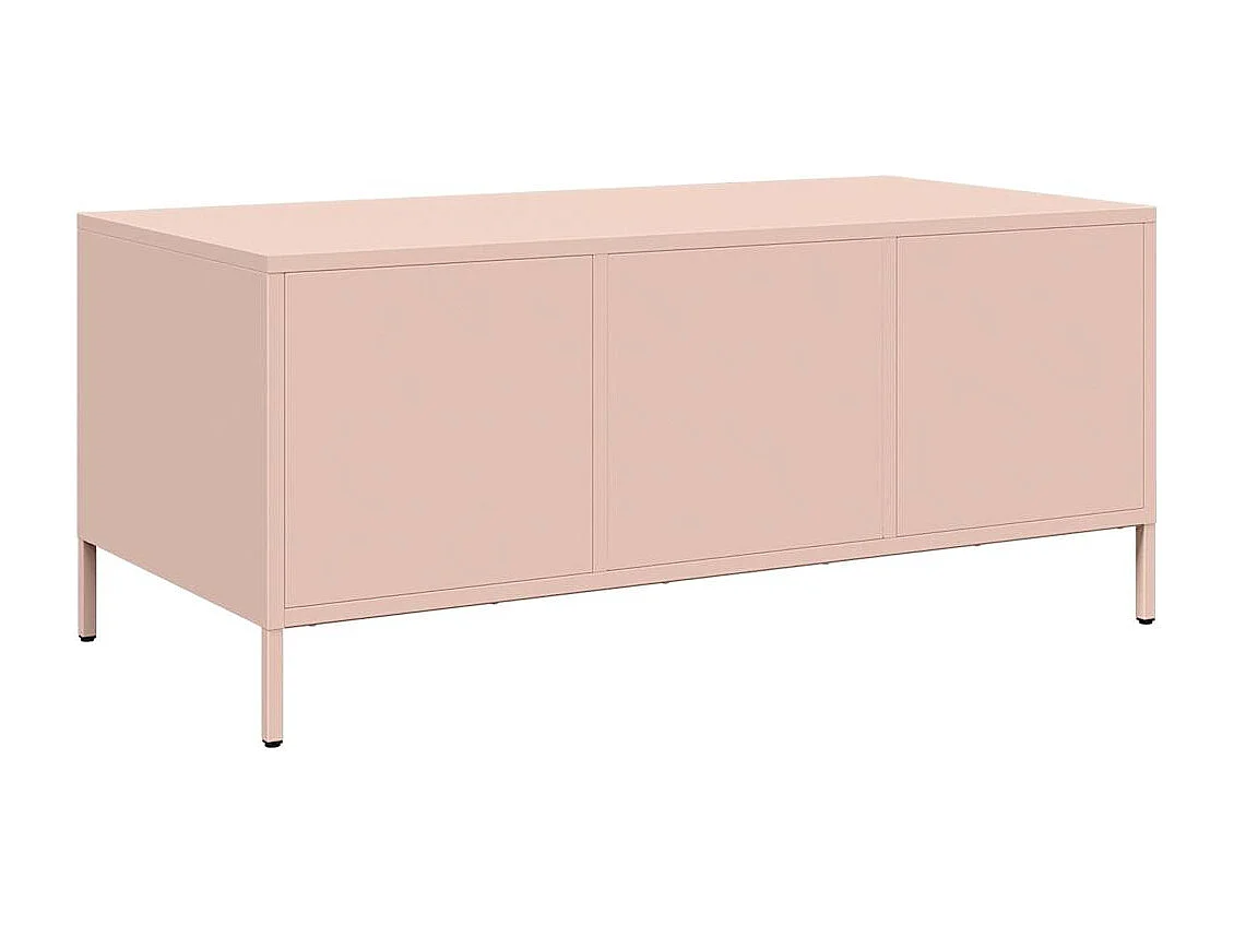 Couchtisch Rosa 101,5x50x43,5 cm Kaltgewalzter Stahl