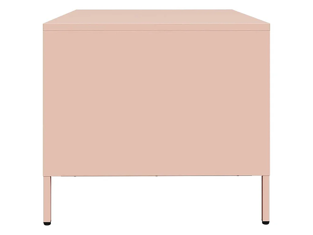 Table basse rose 101,5x50x43,5 cm acier laminé à froid