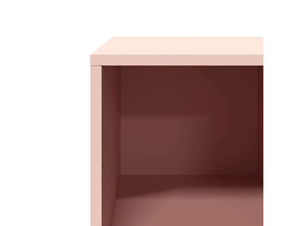 Table basse rose 101,5x50x43,5 cm acier laminé à froid