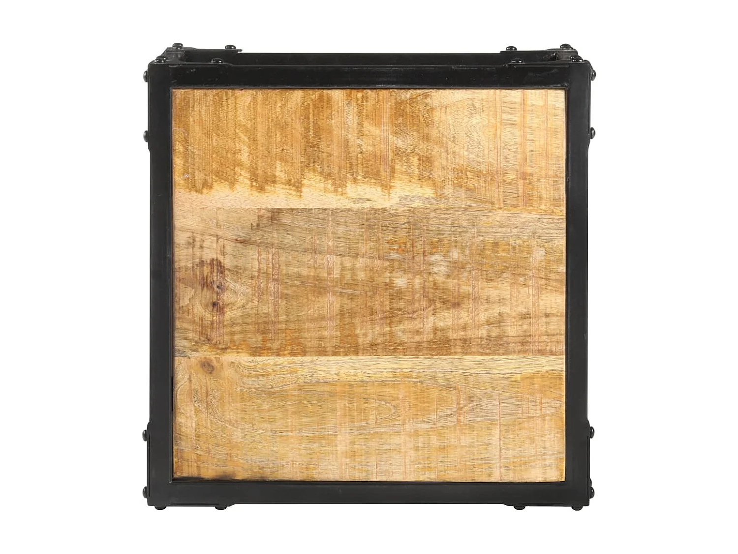 Mesa de centro de madera maciza de mango rugosa 40x40x36 cm
