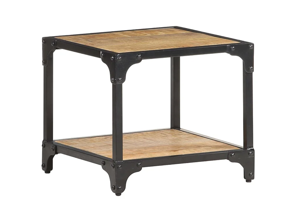 Salontafel 40x40x36 cm massief ruw mangohout
