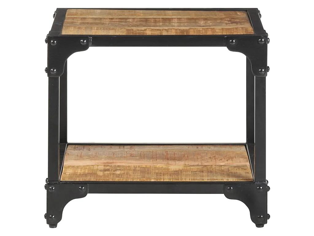 Salontafel 40x40x36 cm massief ruw mangohout