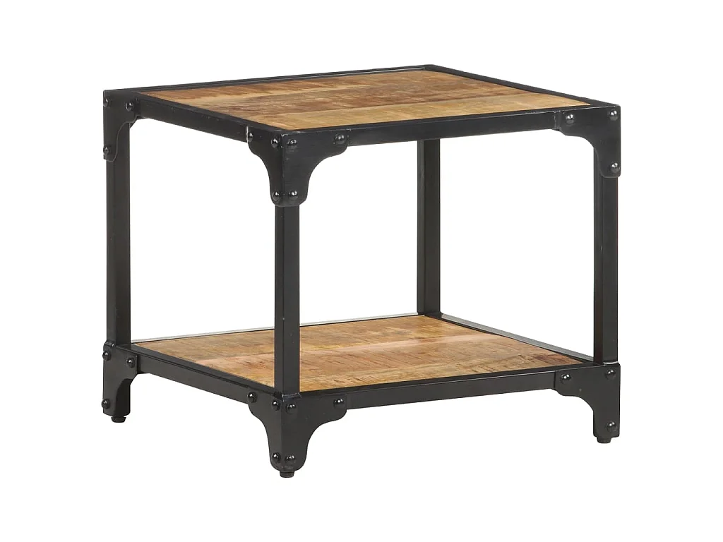 Salontafel 40x40x36 cm massief ruw mangohout