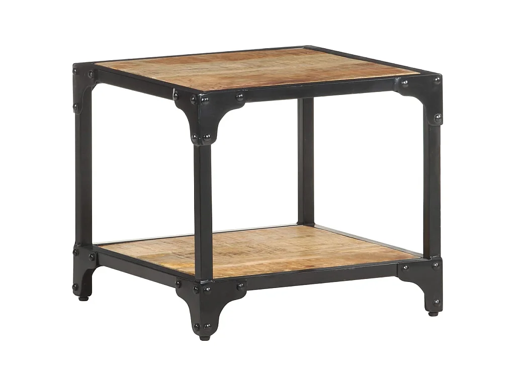 Salontafel 40x40x36 cm massief ruw mangohout