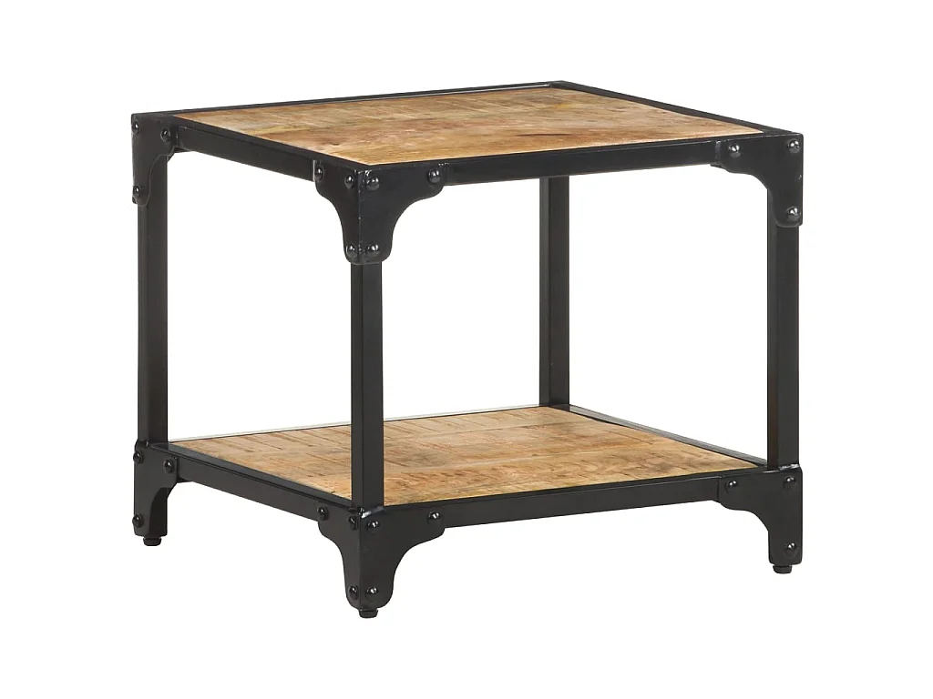 Salontafel 40x40x36 cm massief ruw mangohout