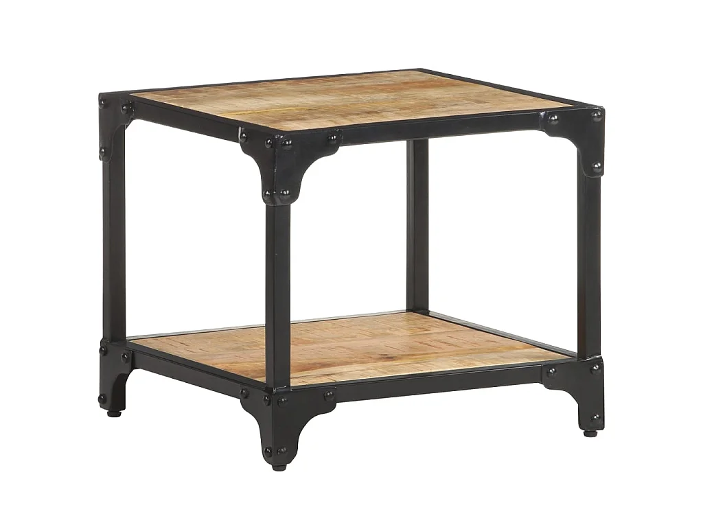 Salontafel 40x40x36 cm massief ruw mangohout