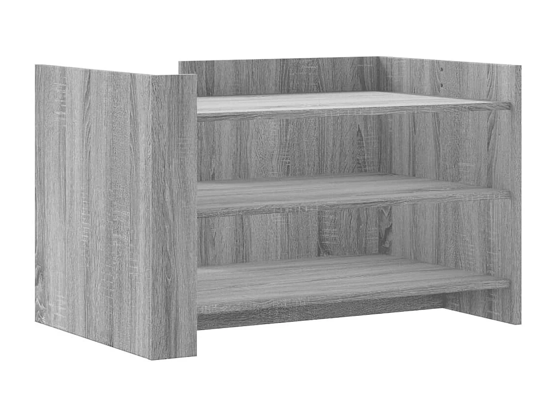 Table basse sonoma gris 80x50x50 cm bois d'ingénierie