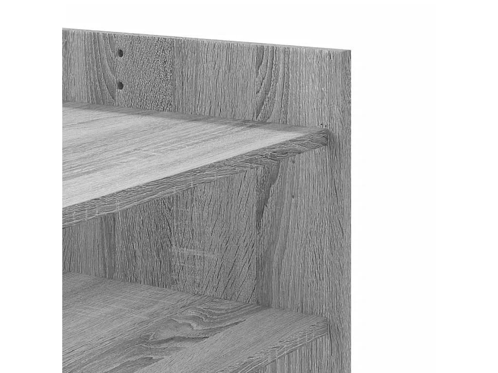 Table basse sonoma gris 80x50x50 cm bois d'ingénierie