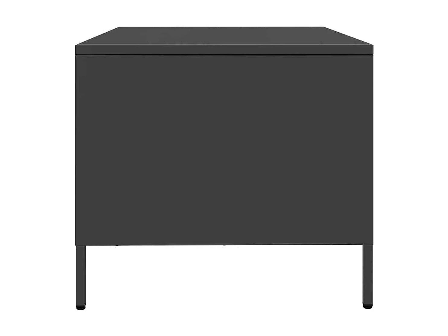 Table basse noir 101,5x50x43,5 cm acier laminé à froid