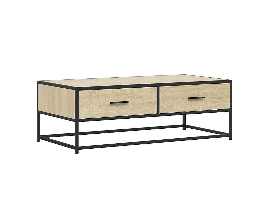 Couchtisch Sonoma-Eiche 100x50x35 cm Holzwerkstoff und Metall