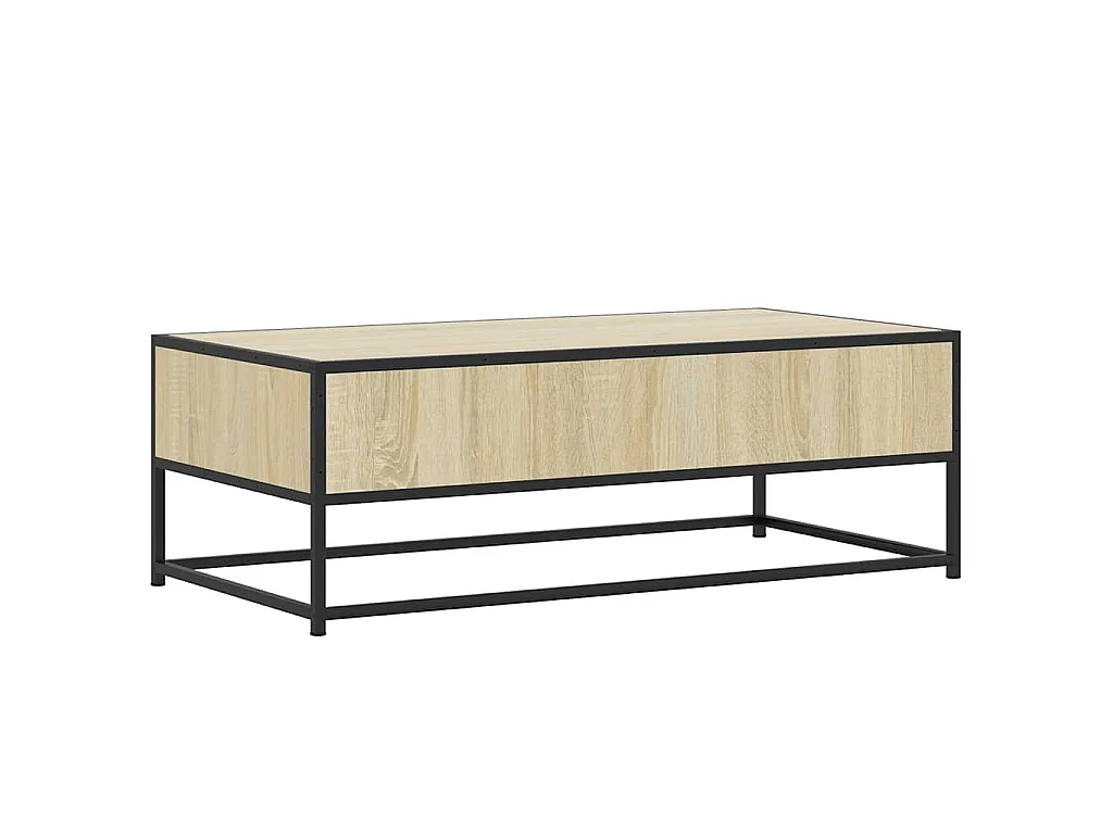 Couchtisch Sonoma-Eiche 100x50x35 cm Holzwerkstoff und Metall