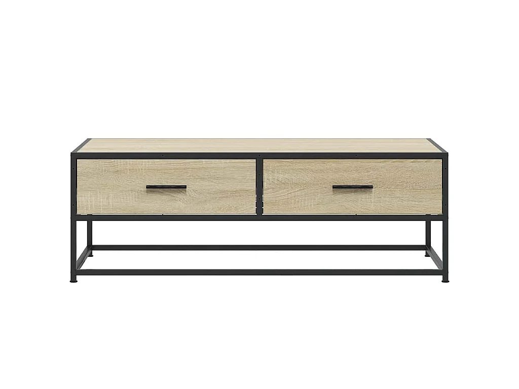 Couchtisch Sonoma-Eiche 100x50x35 cm Holzwerkstoff und Metall