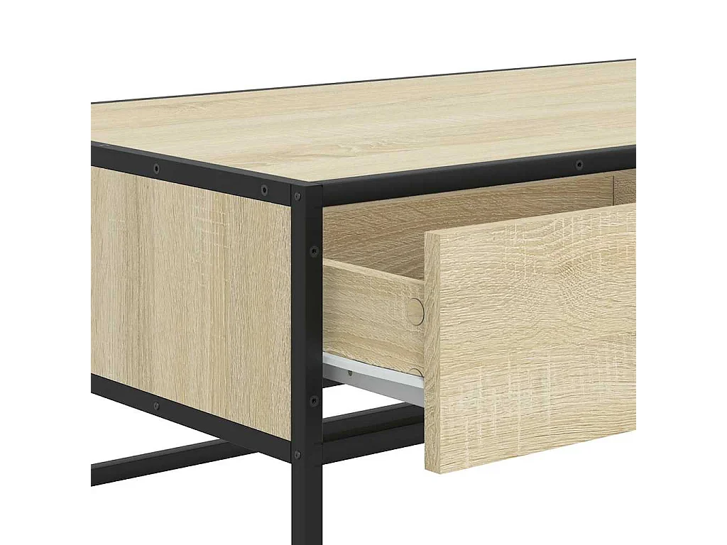 Couchtisch Sonoma-Eiche 100x50x35 cm Holzwerkstoff und Metall