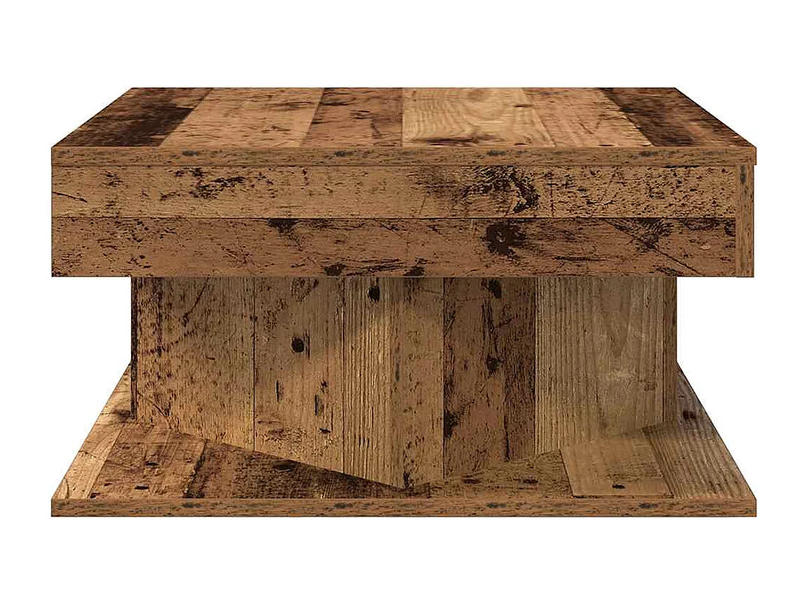 Tavolino da Salotto Legno Antico 55x55x30 cm Legno Multistrato
