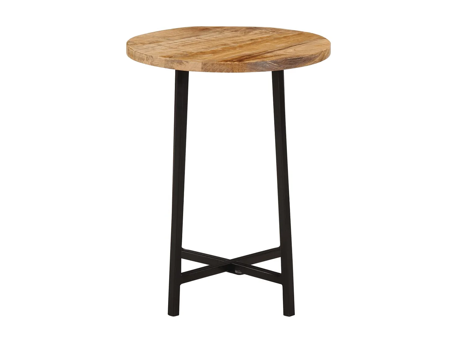 Table basse 35x35x45 cm bois de manguier solide et fer