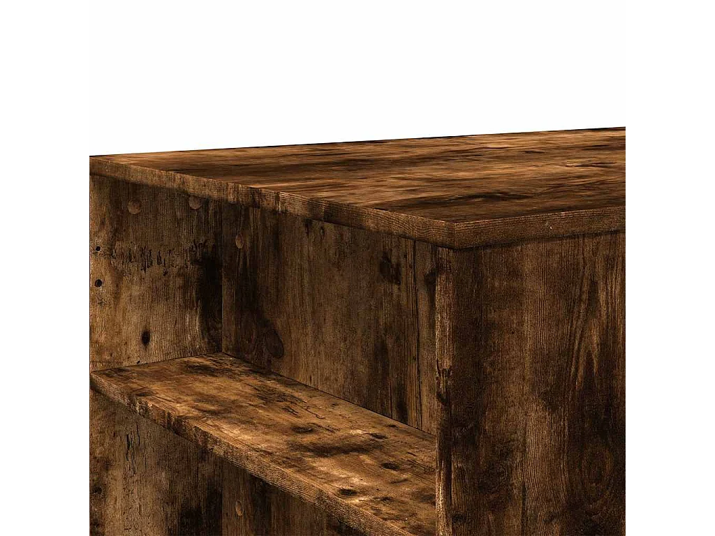 Salontafel 102x55x42 cm bewerkt hout gerookt eikenkleurig