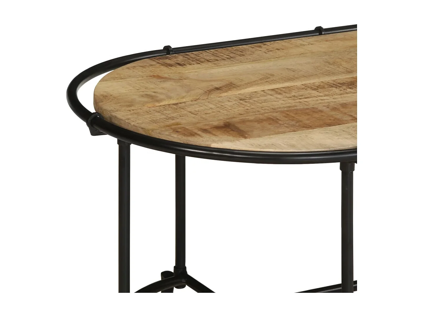 Couchtisch 110x55x40 cm Raues Mangoholz