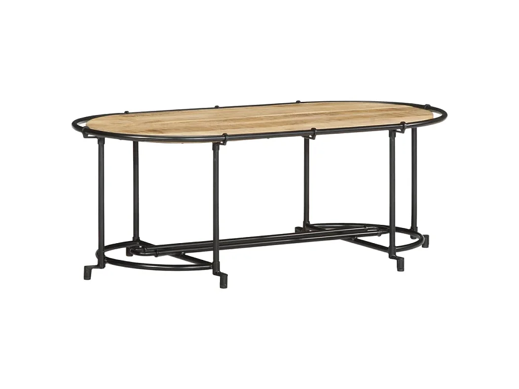 Table basse 110x55x40 cm bois de manguier massif brut