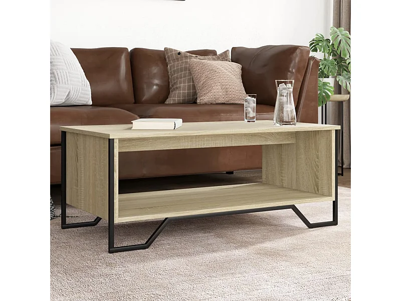 Salontafel 100x51x40 cm bewerkt hout sonoma eikenkleurig