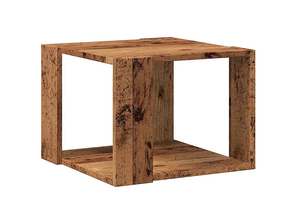 Table basse vieux bois 40x40x30 cm bois d'ingénierie