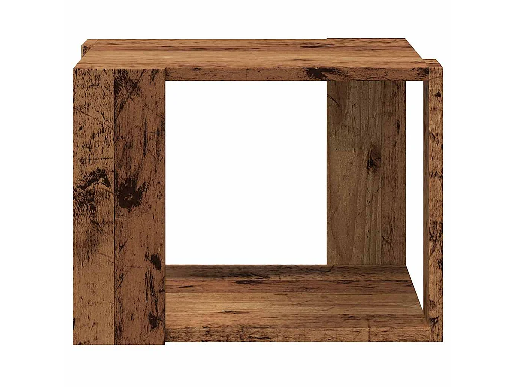 Table basse vieux bois 40x40x30 cm bois d'ingénierie