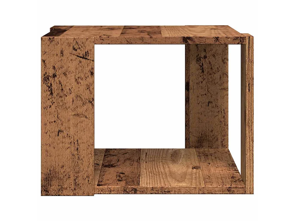 Table basse vieux bois 40x40x30 cm bois d'ingénierie