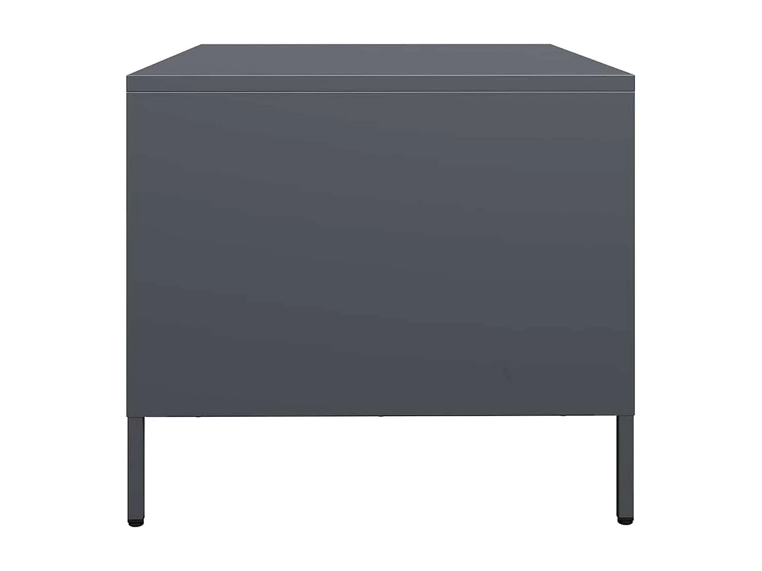 Tavolino Antracite 68,5x50x43,5 cm in Acciaio Laminato a Freddo