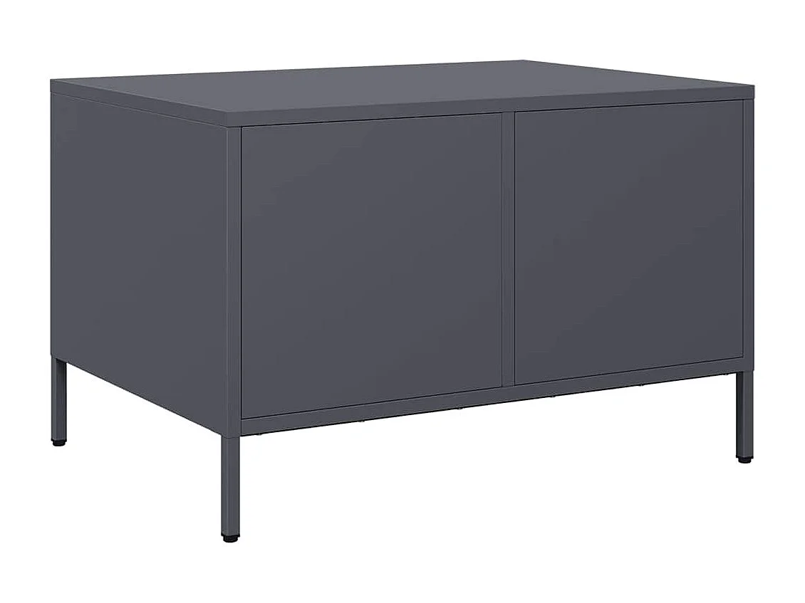 Tavolino Antracite 68,5x50x43,5 cm in Acciaio Laminato a Freddo