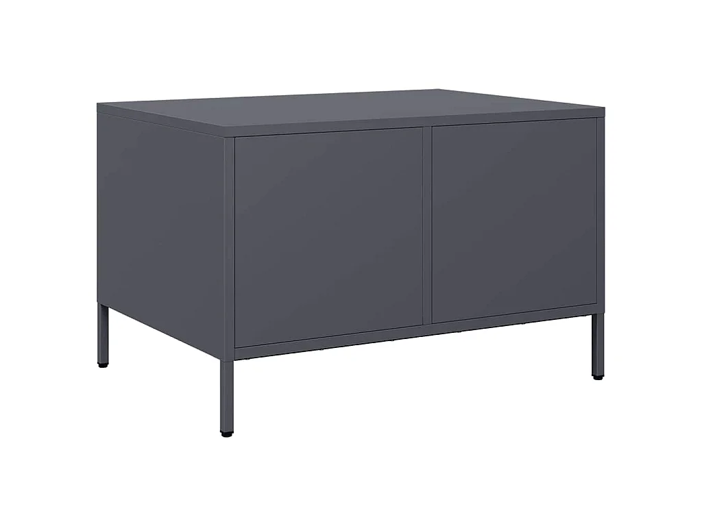 Table basse anthracite 68,5x50x43,5 cm acier laminé à froid