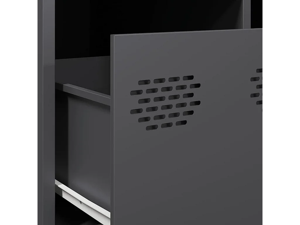Table basse anthracite 68,5x50x43,5 cm acier laminé à froid