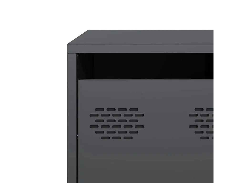 Table basse anthracite 68,5x50x43,5 cm acier laminé à froid