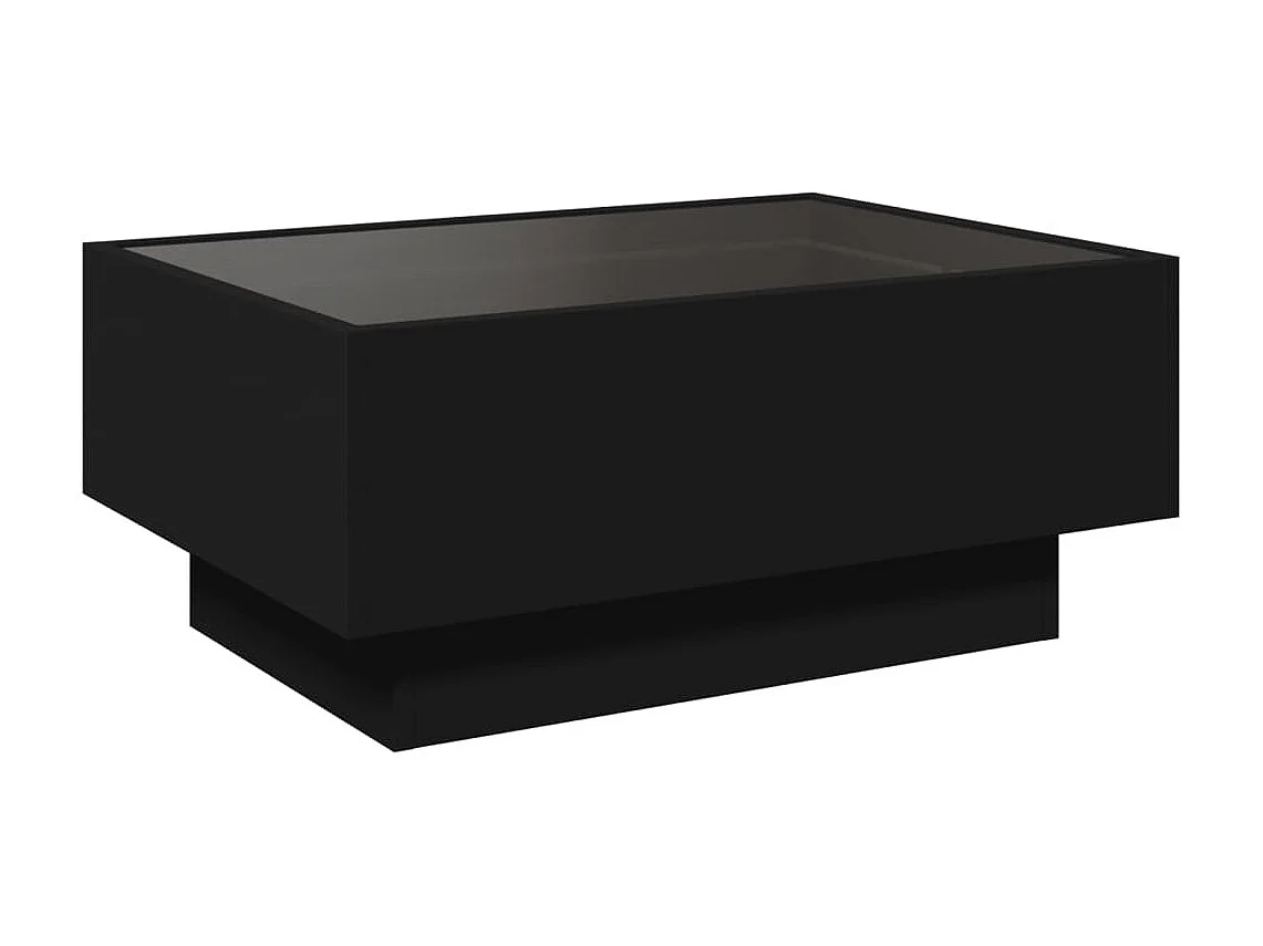 LED-Couchtisch Schwarz 70x50x30 cm Holzwerkstoff