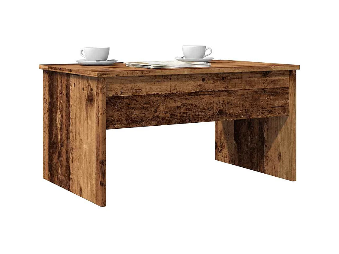 Table basse vieux bois 80x50,5x41,5 cm bois d'ingénierie