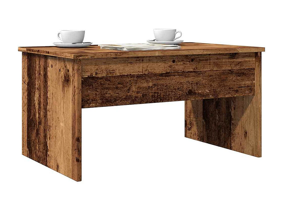 Salontafel 80x50,5x41,5 cm bewerkt hout oud houtkleurig
