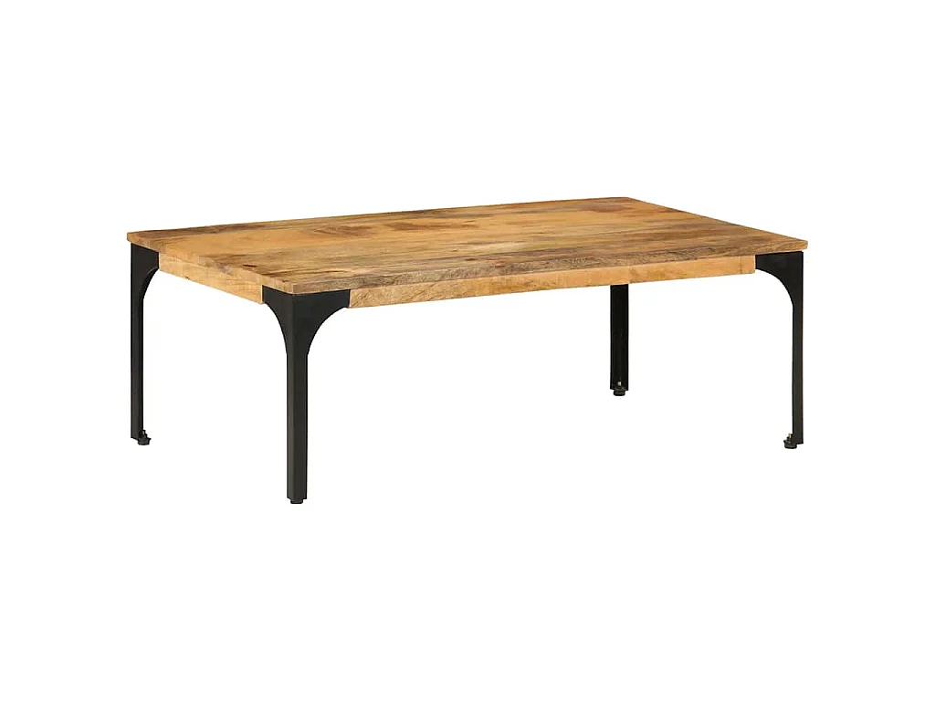 Tavolino da Salotto 100x55x35 cm in Legno Massello di Mango