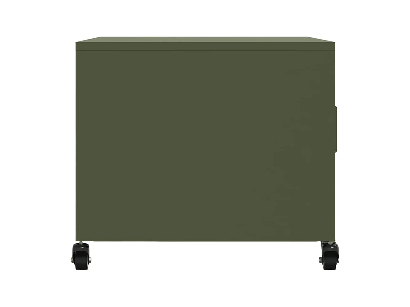 Salontafel 68x50x43,5 cm staal olijfgroen