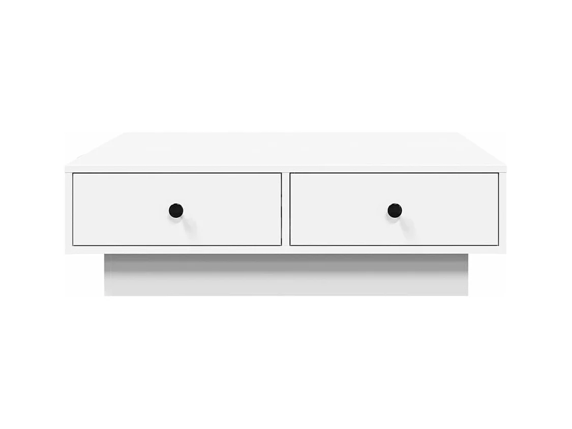 Table basse Blanc 90x90x28 cm Aggloméré