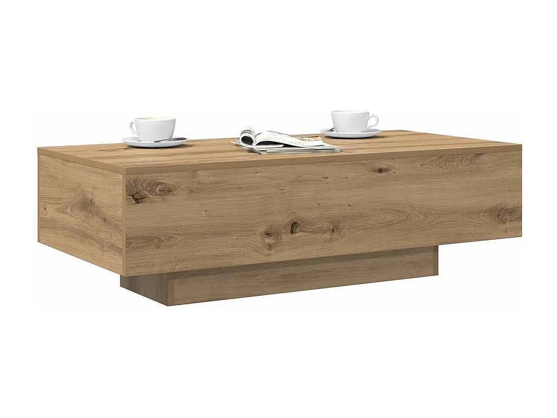 Tavolino Salotto Rovere Artigianale 100x49,5x31cm Multistrato