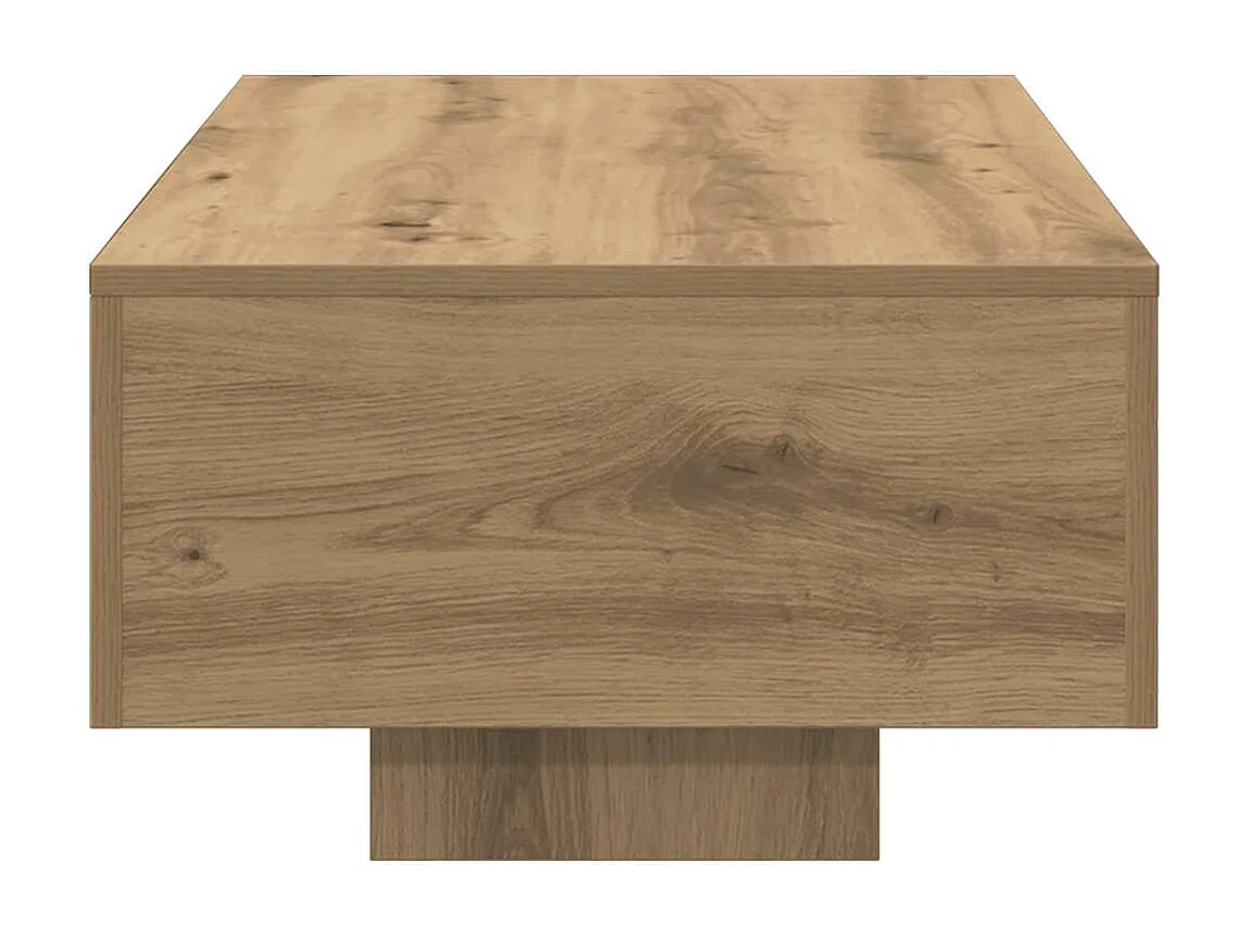 Tavolino Salotto Rovere Artigianale 100x49,5x31cm Multistrato