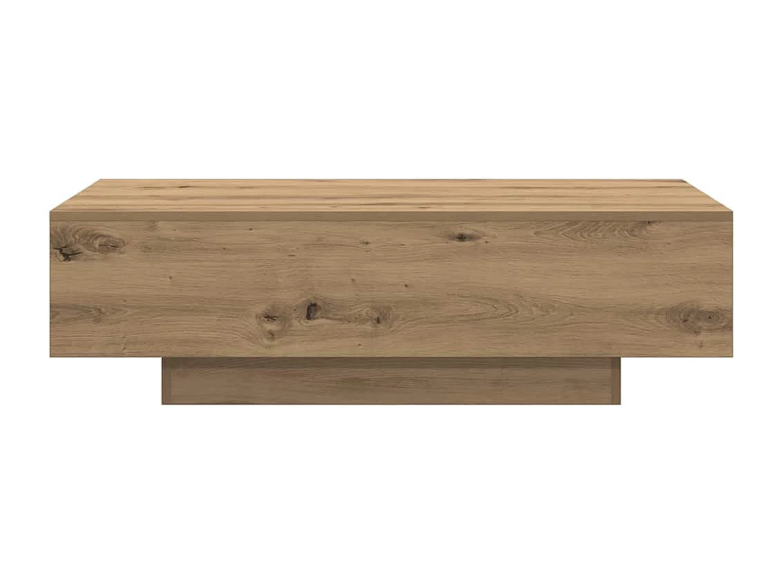Table basse chêne artisanal 100x49,5x31 cm bois d'ingénierie