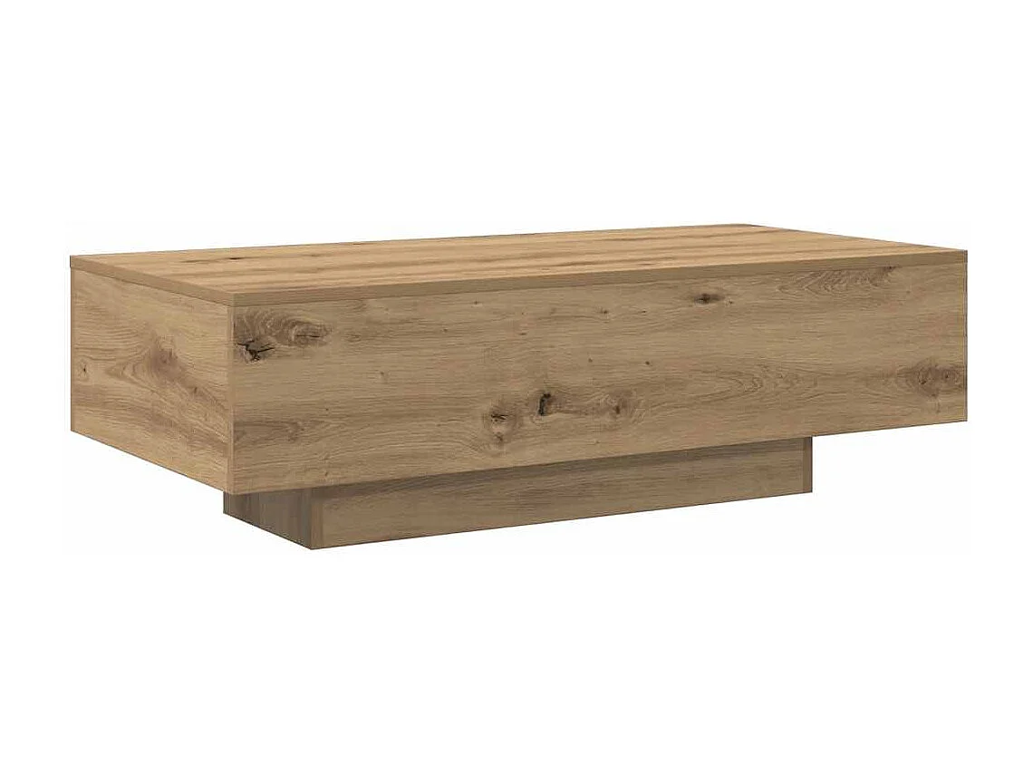 Tavolino Salotto Rovere Artigianale 100x49,5x31cm Multistrato