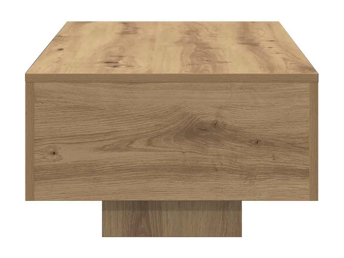 Tavolino Salotto Rovere Artigianale 100x49,5x31cm Multistrato