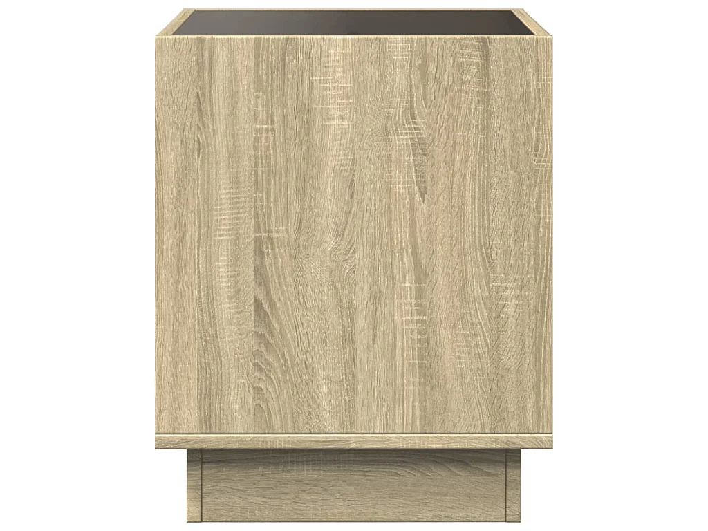 Tavolino da Salotto con LED Infinity Rovere Sonoma 50x50x50 cm