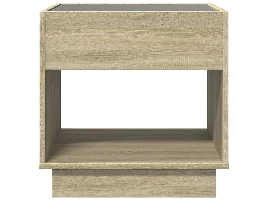 Couchtisch mit Infinity-LED Sonoma-Eiche 50x50x50 cm