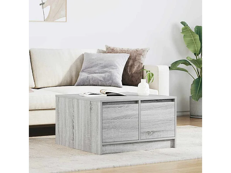 Mesa de centro con cajones Sonoma gris 70,5x70x40 cm